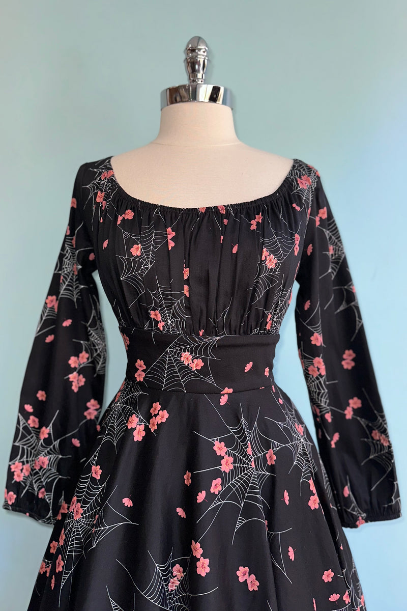 Spiderweb Blossom Dress by Banned