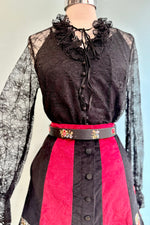 Black Lace Tunic Top by Molly Bracken