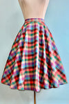 Madras Plaid Cotton Circle Skirt