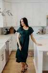 The Kendall Dress in Alpine Green
