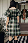 Green Flannel Plaid Tatum Mini Dress