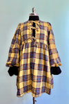 Mustard Plaid Flannel Mini Dress