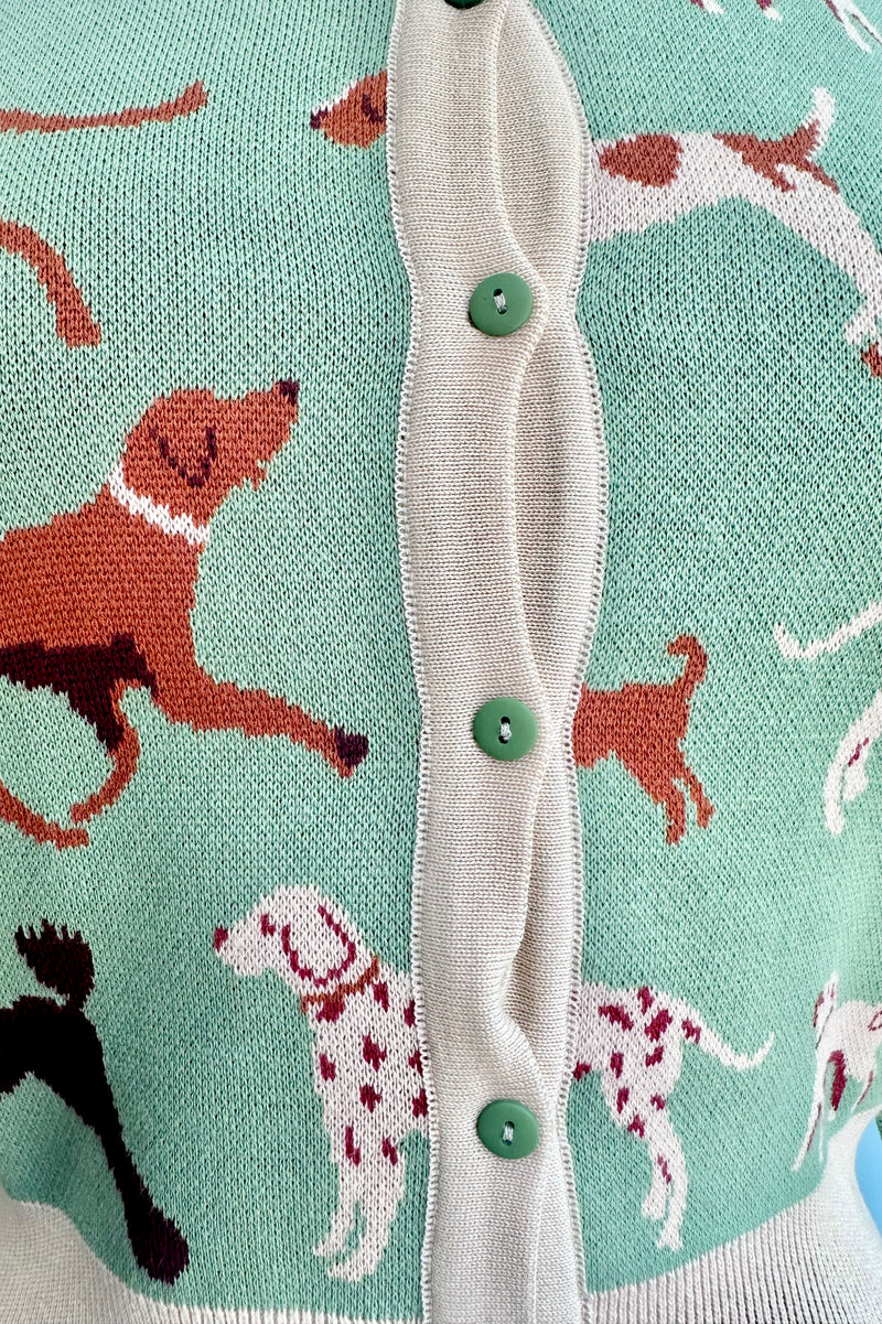 Green Woof Jacquard Vera Cardigan by Palava – Modern Millie