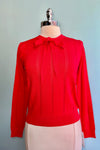 Red Shelly Knit Top by Hearts & Roses London