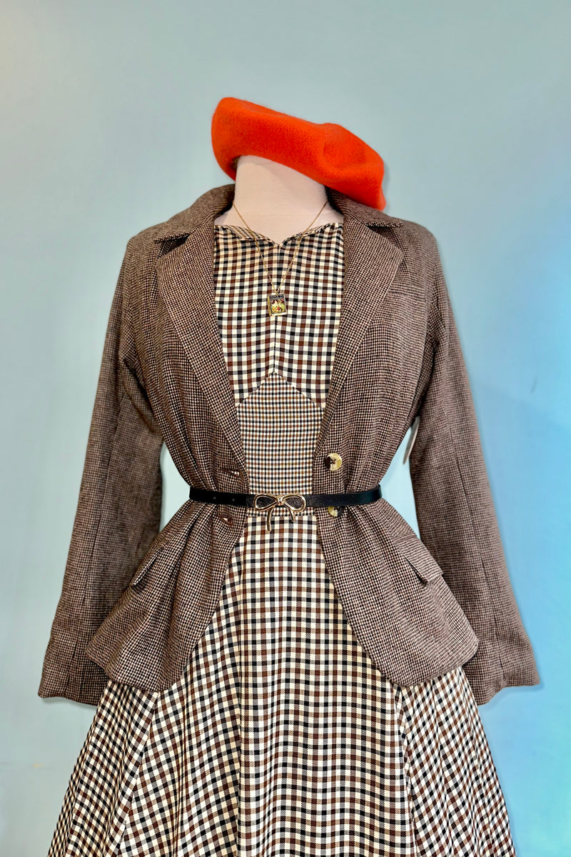Black and Brown Plaid Wilma Dress by Banned