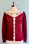 Red Holly Cardigan Sweater