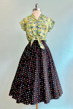 Black Multi Polka-Dot Full Skirt by Tulip B.