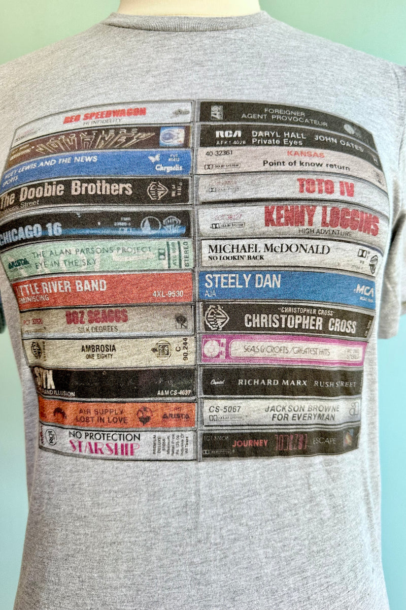 Yacht Rock Cassette T-Shirt in Grey