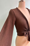 Brown Knit Grace Full Sleeve Sweet Sweater by Heart of Haute