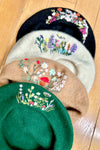 Hand Embroidered Berets in Different Colors!