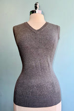 Heather Grey V-Neck Sweater Vest