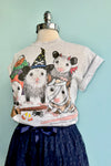 Halloween Possums T-shirt in Grey by Sesame the Opossum
