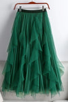 Pleated Tulle Skirt O/S Multiple Colors