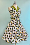 Cats and Plants Betty Lou Dress by Heart of Haute