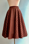 Copper and Black Check Sophie Skirt by Timeless London