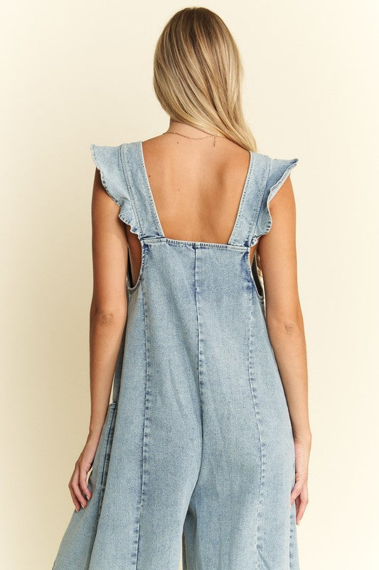 Loose Denim Pintuck Jumpsuit – Modern Millie