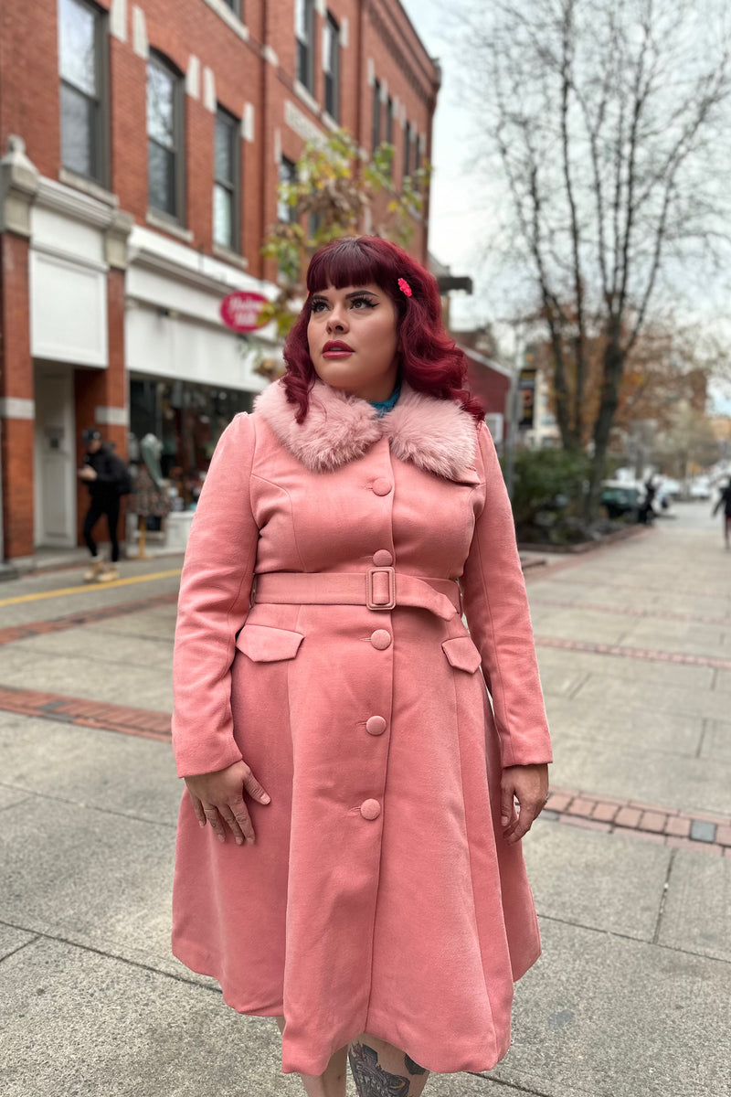 Matilda Coat in Pink by by Hearts & Roses London