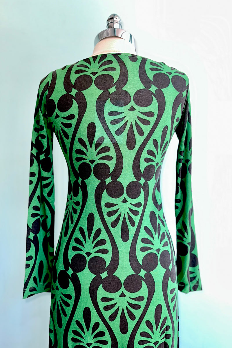 Black and Green Midi Knit Dress by Compania Fantastica Modern Millie Black and Green Midi Knit Dress by Compania Fantastica Modern Millie