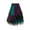 Colorblock Layered Tulle Skirts O/S Multiple Colors