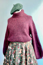 Turtleneck Sweater in Burgundy by Molly Bracken