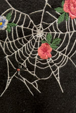 Floral Moth and Web Cardigan Sweater by Voodoo Vixen