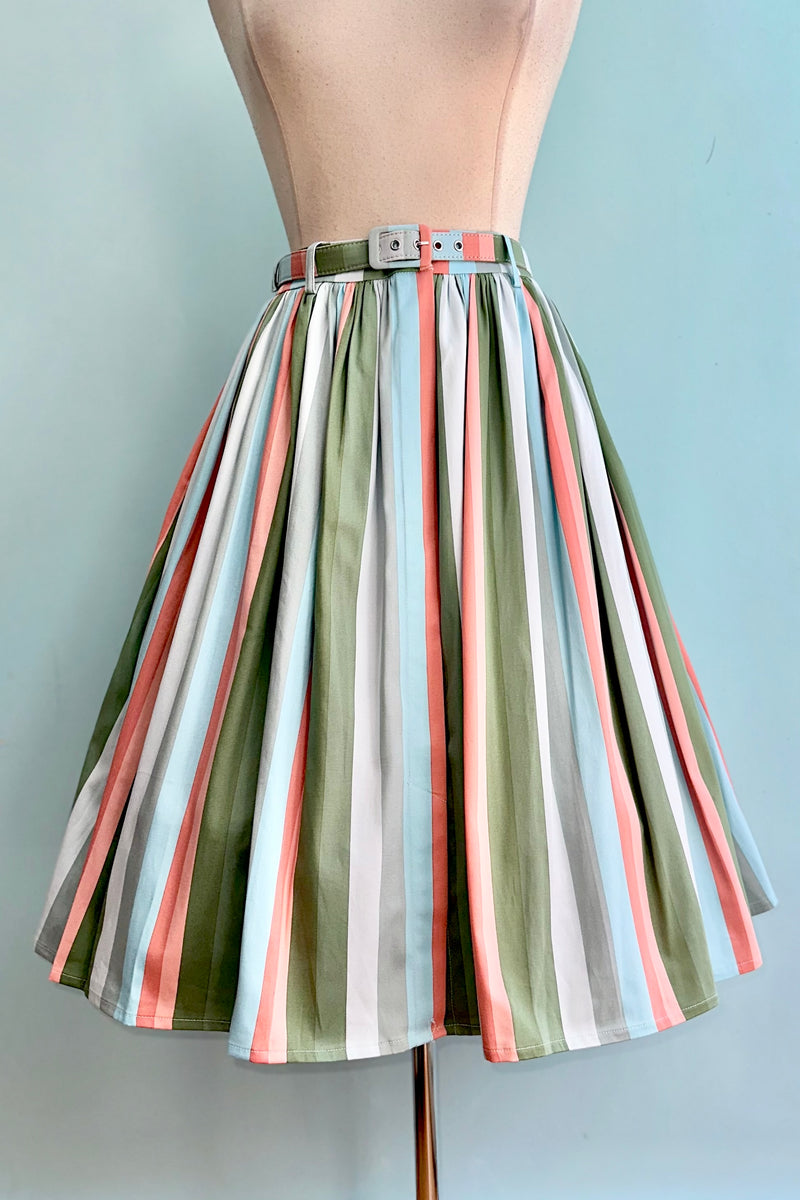 Mila Lollipop Stripes Skirt by Banned