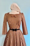 Rust Check Daniella Dress by Hearts & Roses London