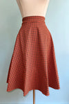 October Spooks Orange Plaid Swing Skirt by Banned
