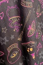 Mystical Puff Sleeve Dress in Black