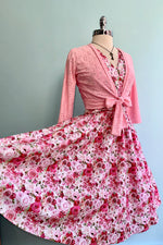 Pink Roses Greta Dress by Retrolicious