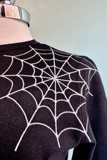 Alina Spiderweb Sweater in Black by Banned
