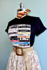 New Wave Cassette T-Shirt in Black