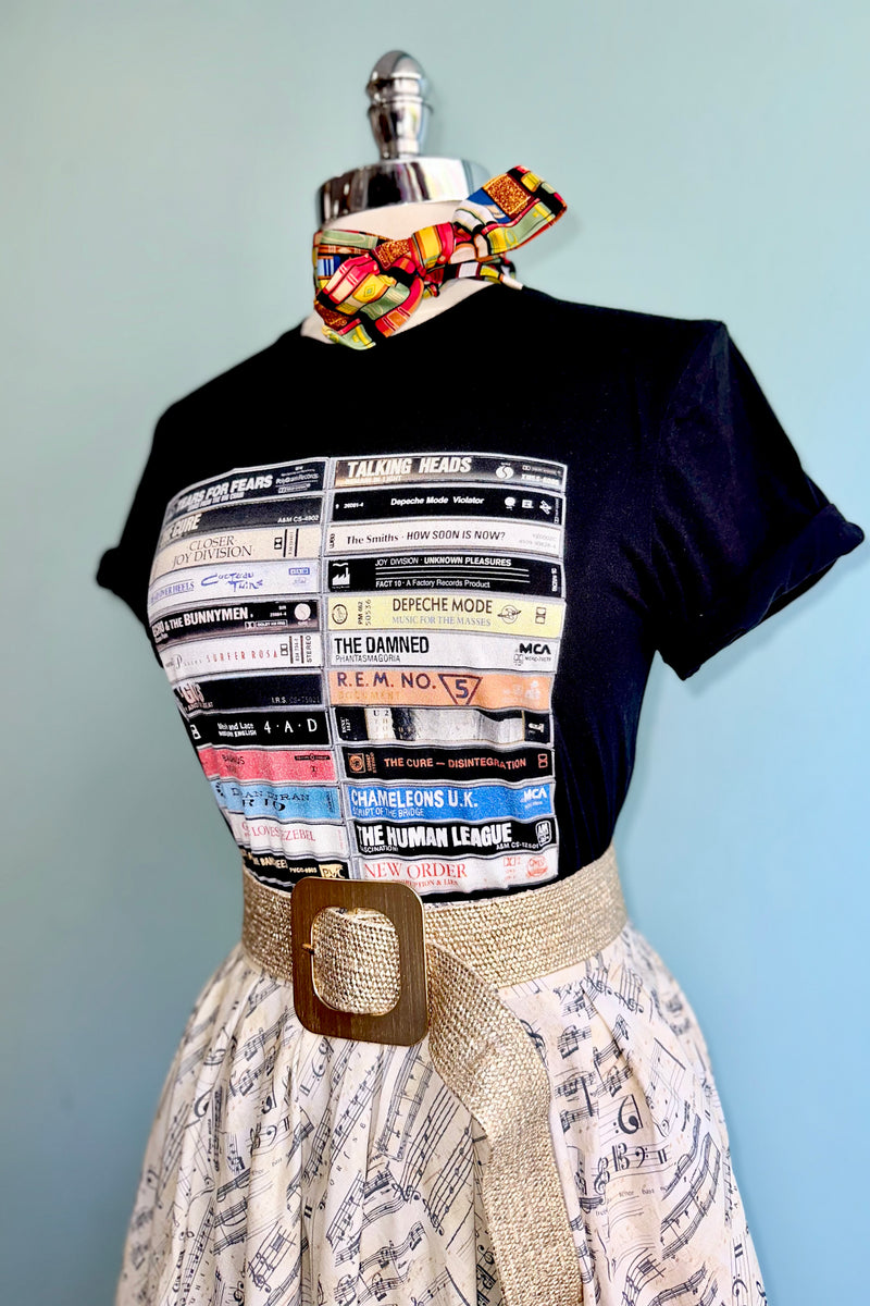 New Wave Cassette T-Shirt in Black