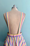 Hikari Rainbow Stripe Pinafore Mini Dress by Banned