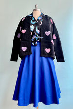 Ombre Heart Cardigan in Black