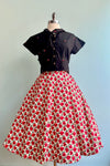 Red Floral Full Skirt by Tulip B.