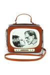 Glow in the Dark Frankenstein and Bride TV Set Handbag