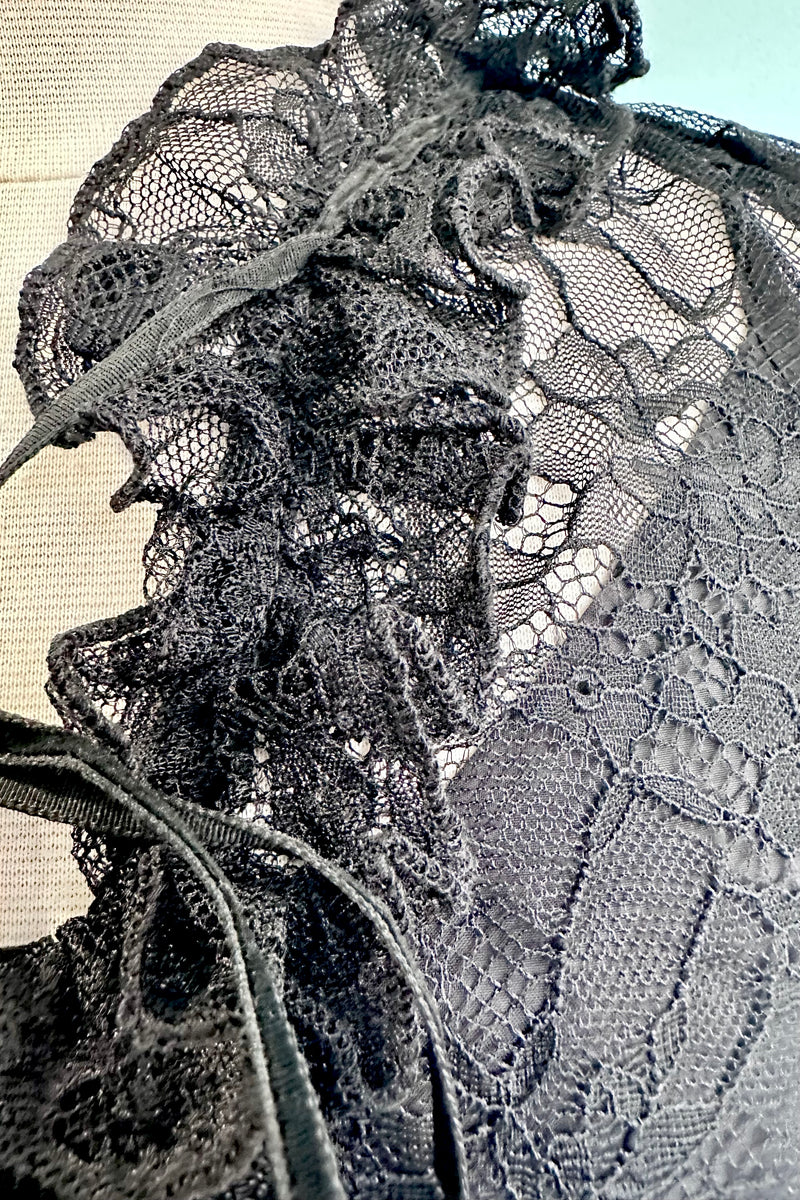 Black Lace Tunic Top by Molly Bracken