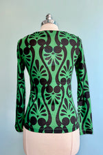 Black and Green Bateau Neck Top by Compania Fantastica