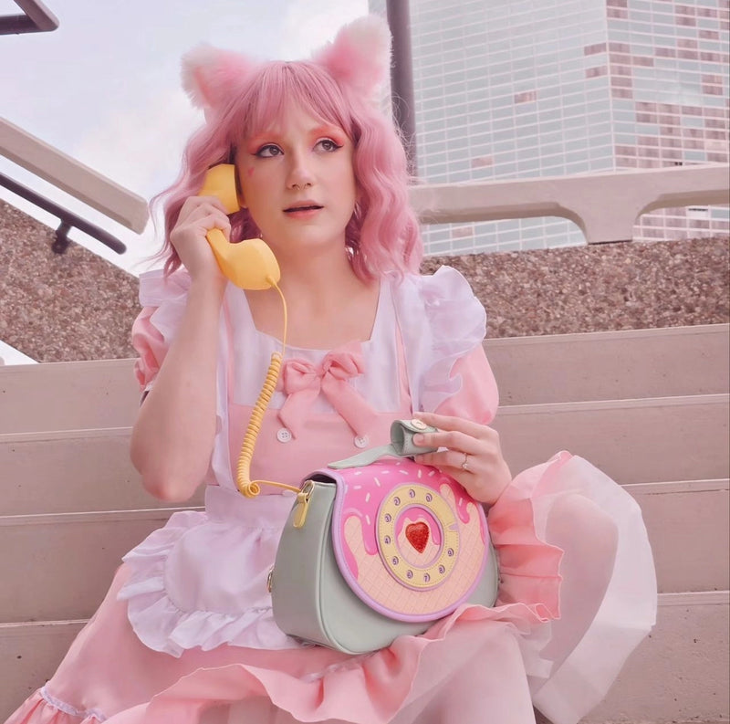 Ice Cream Phone Convertible Crossbody and Backpack Bag