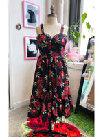 Heidi Dress in Red Floral by Wax Poetic