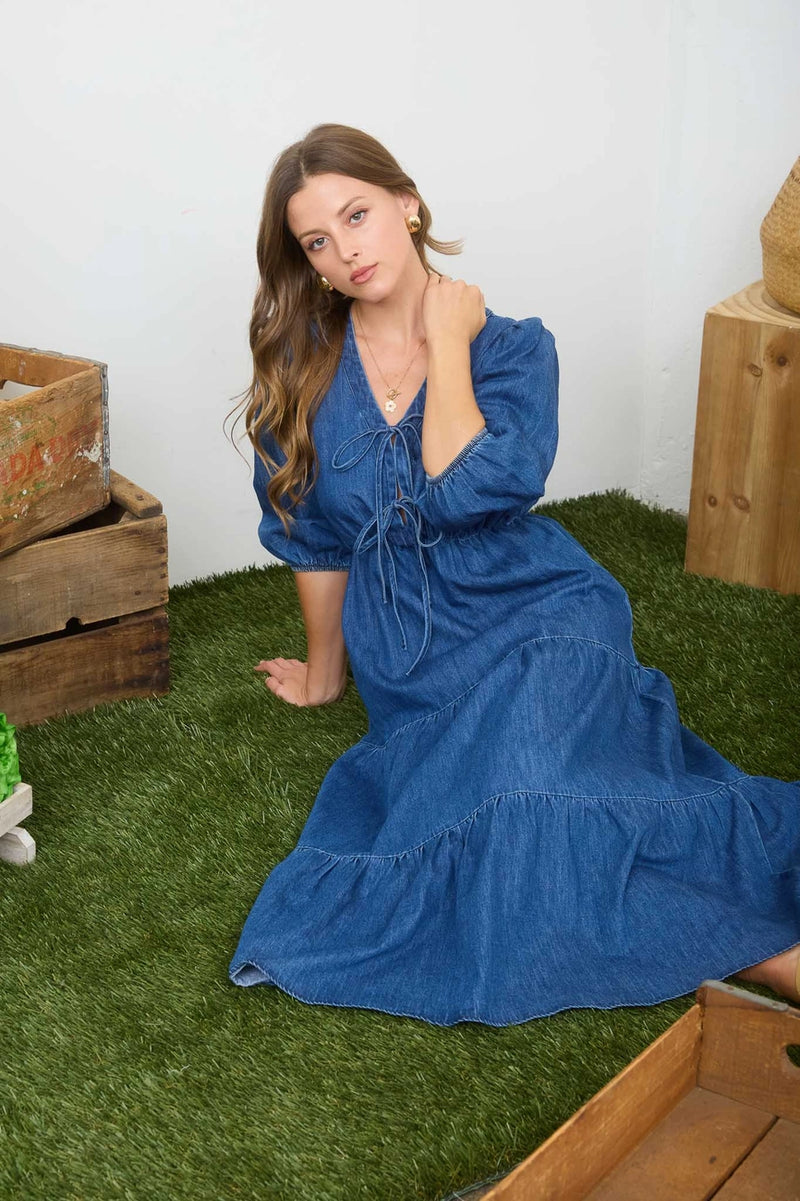 Denim Midi Dress