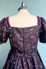 Mystical Puff Sleeve Dress in Black