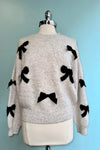 Bow Pullover Sweater in Oatmeal
