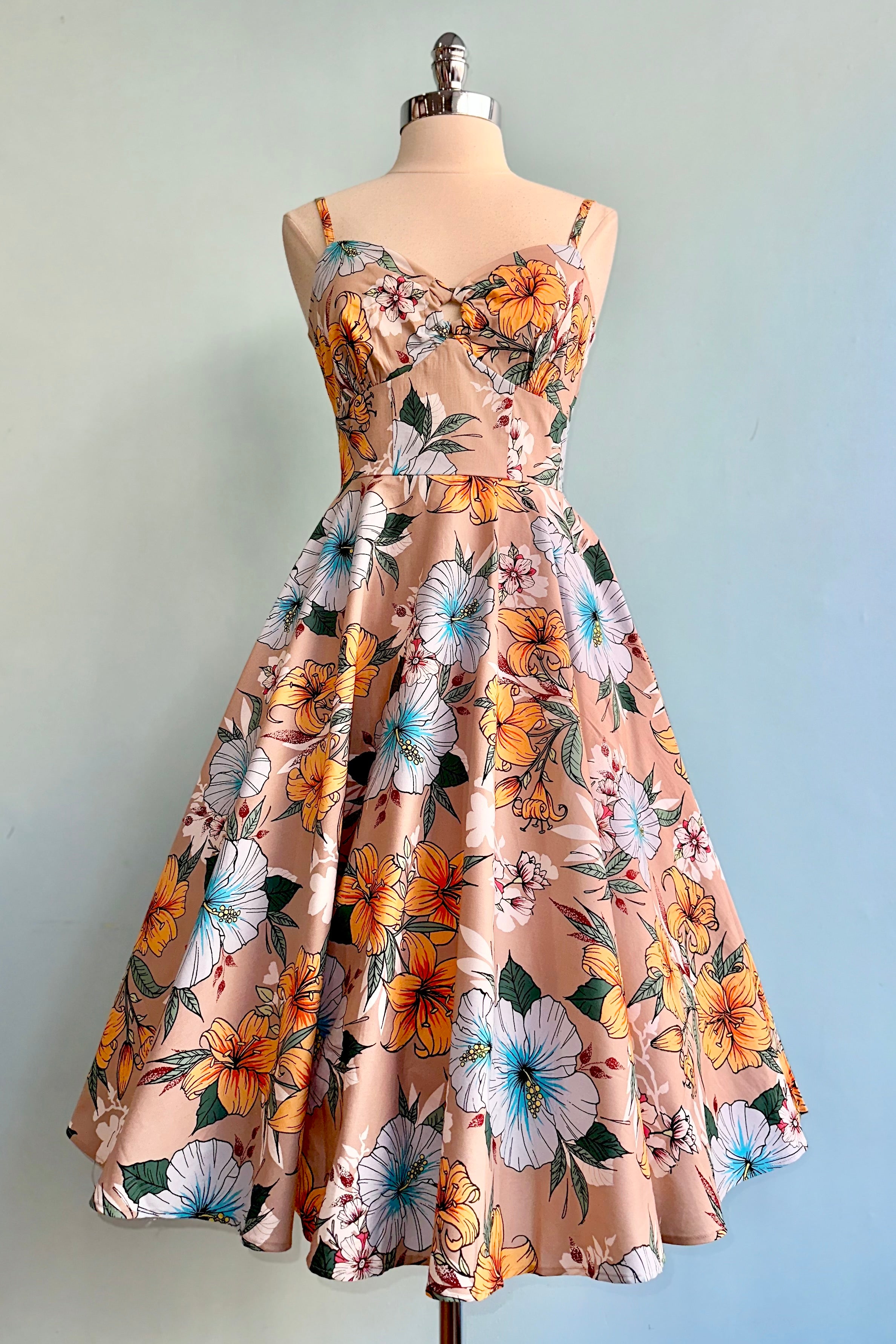 Pattaya Tropical Floral 50's Dress by Hell Bunny – Modern Millie