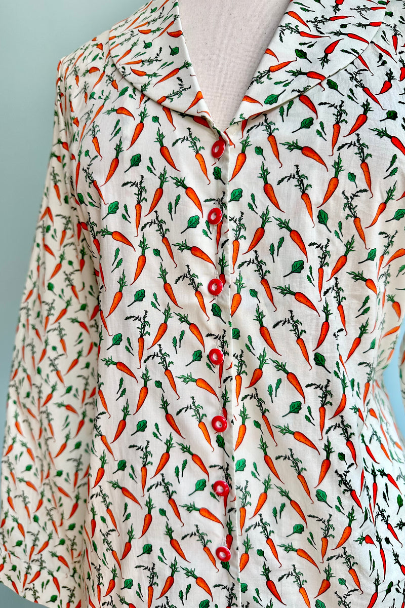 Carrot Button Down Blouse by Banned