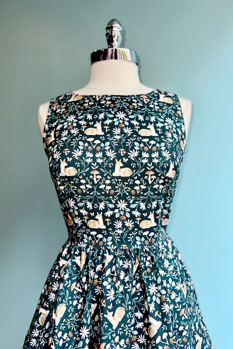 Sitting Deer Midi Dress by Retrolicious