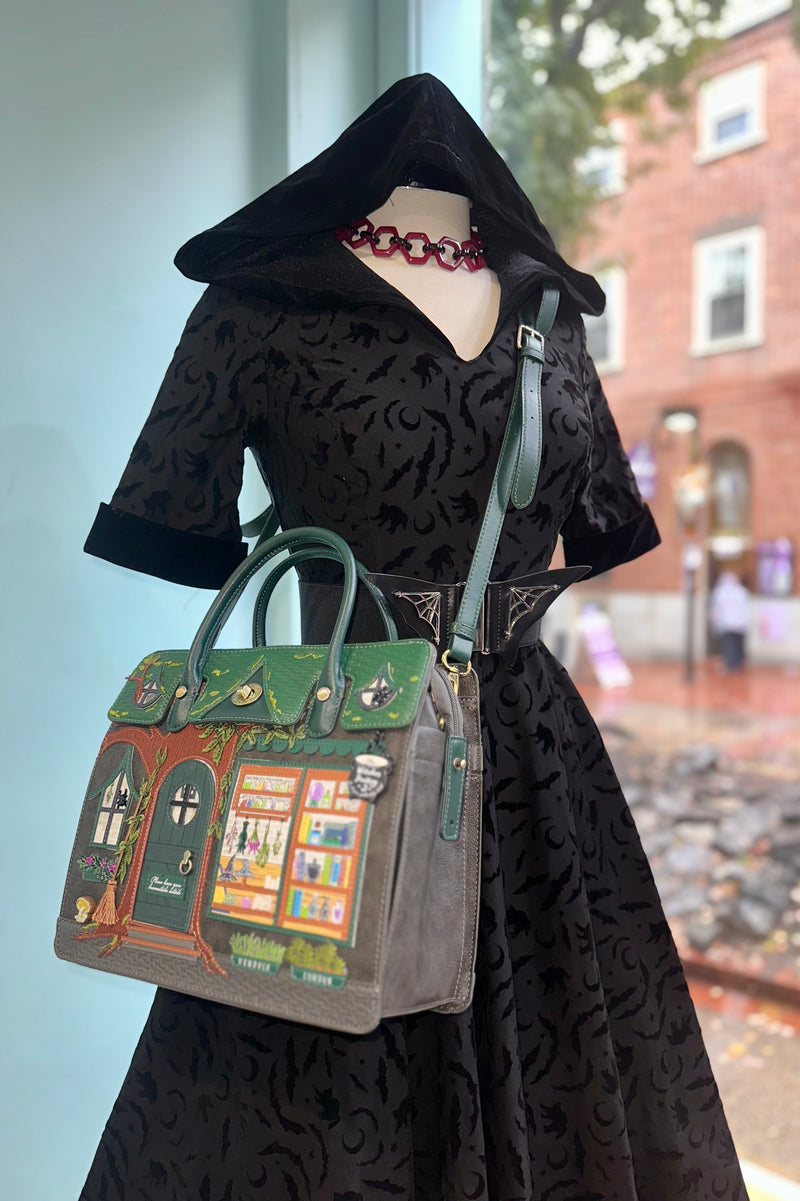 Black Tara Halloween Night Hooded Dress by Banned