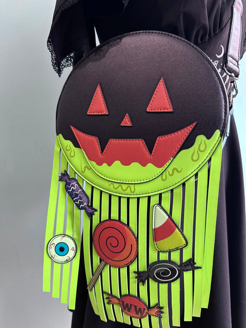 Mini Pumpkin Fringe Bag by Weasel Wear