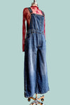 Wide Leg Denim Overalls by Bayeas